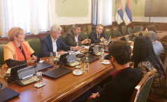 23 October 2019 The Deputy Chairman of the Committee on Education, Science, Technological Development and the Information Society Prof. Dr Ljubisa Stojmirovic and the representatives of the Textbook Institute